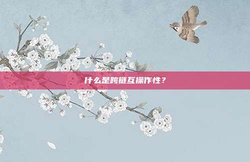 什么是跨链互操作性？