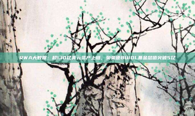 RWA大数据：超130亿美元资产上链，贝莱德BUIDL基金总值突破5亿
